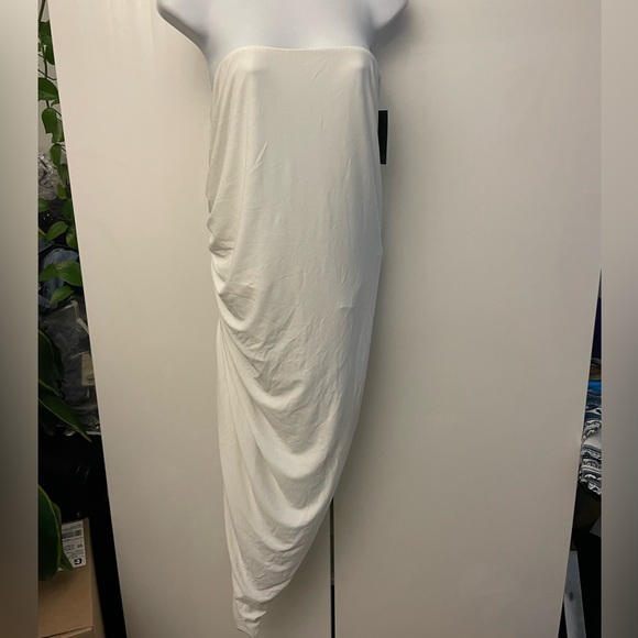 NWT NORMA KAMALI WHITE STRAPLESS DIANA MINI DRESS XL - Picture 16 of 16